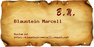 Blaustein Marcell névjegykártya